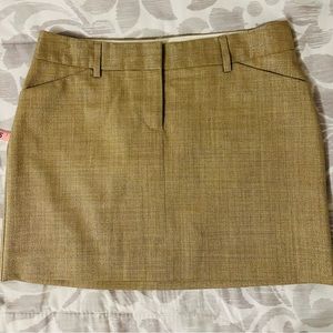 Express gold mini skirt size 2, 13.50” long